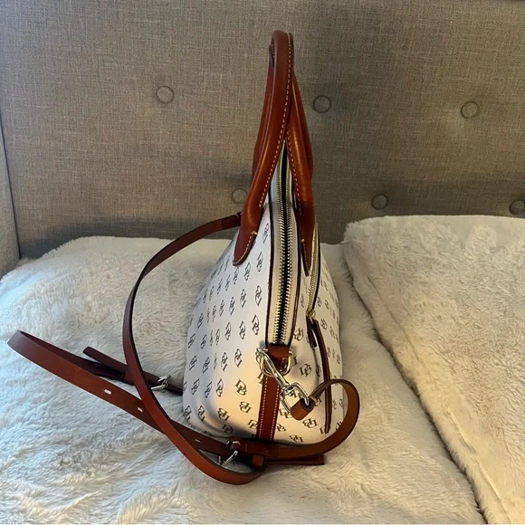 Dooney & Bourke Gretta Domed Satchel in Bone. - Picture 12 of 15